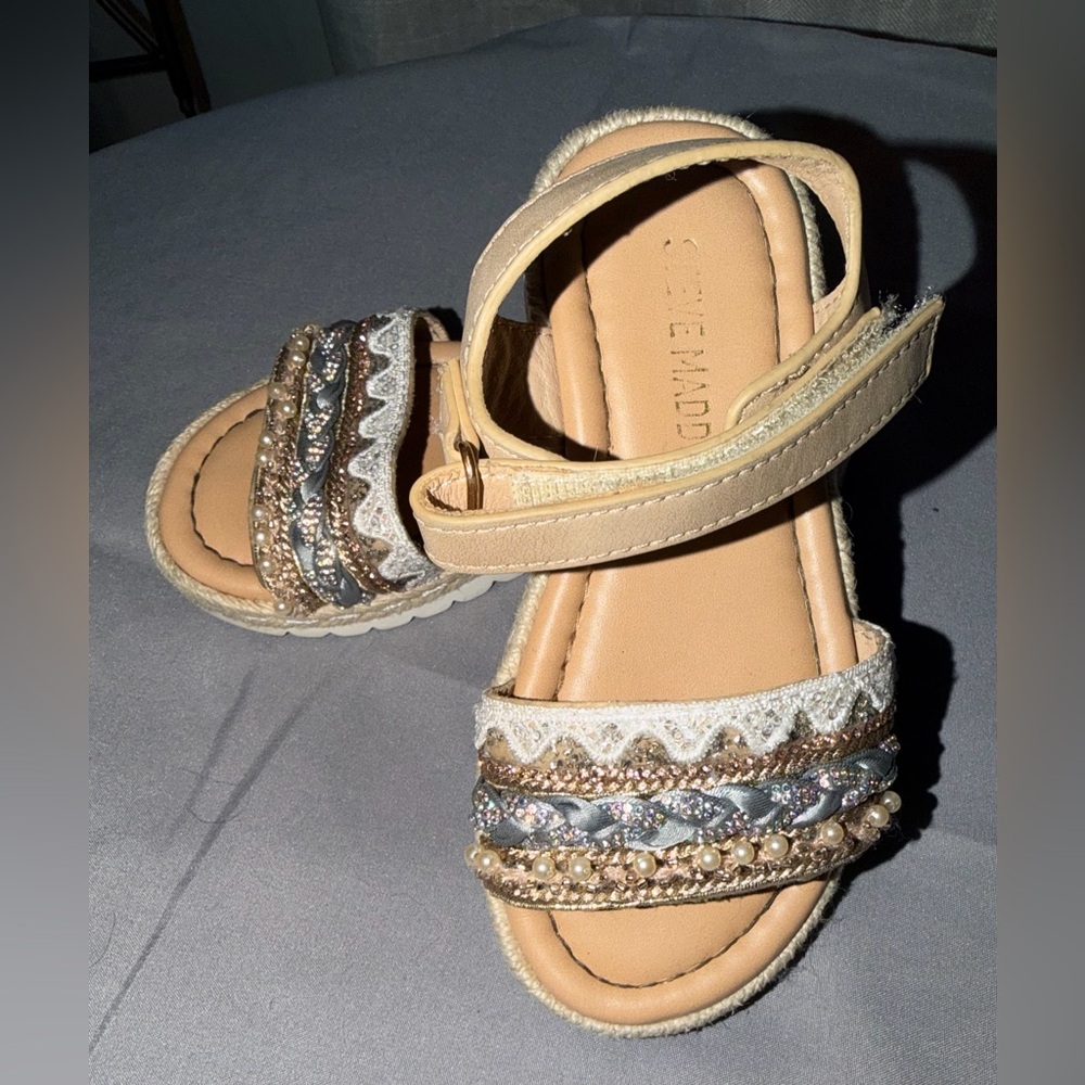 Steve Madden JPath Kids Embellished Sandals - Size 7